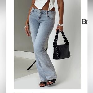 Princess Polly Bethany Bootleg Low Rise Jeans Light Wash